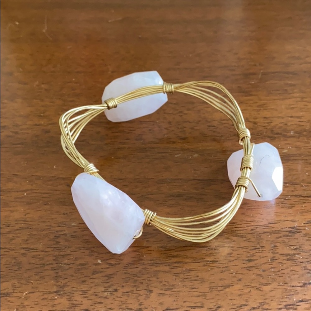 Kate Spade Wire & Rose Quartz Bangle